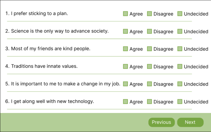 Hogan MVPI Test Interface